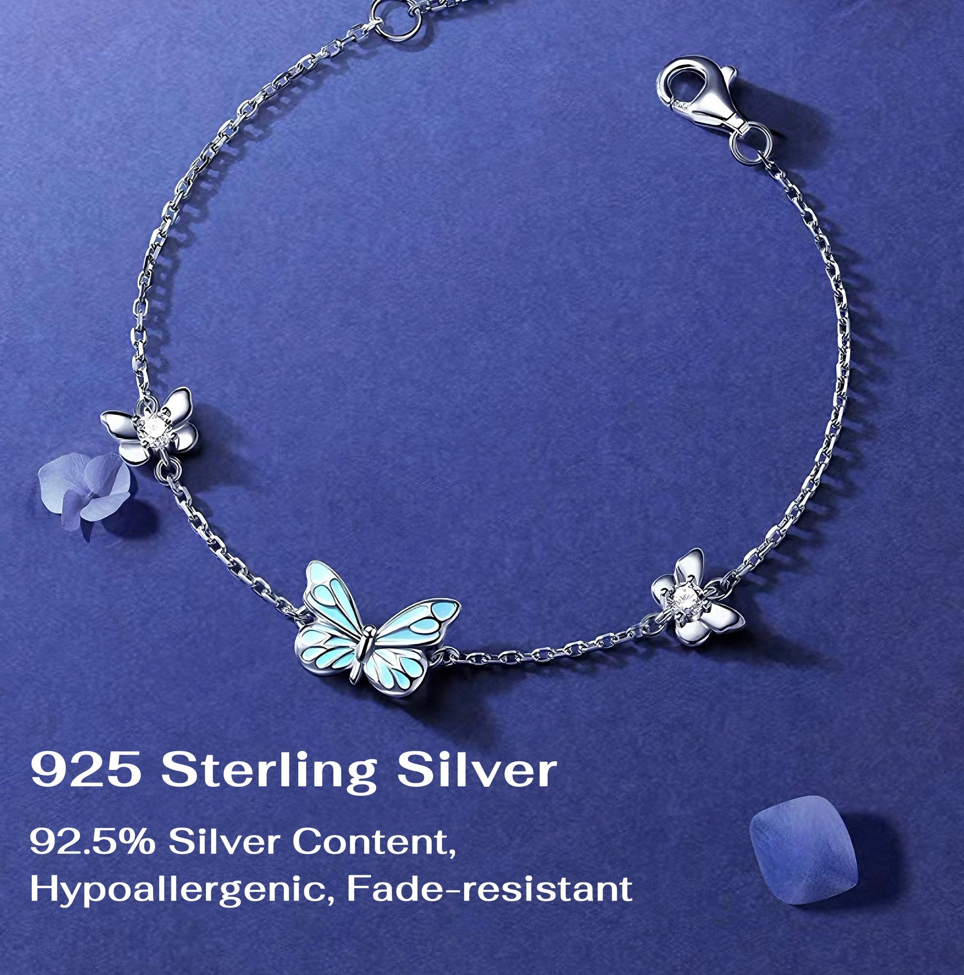 Luminous Dream Blue Butterfly Bracelet